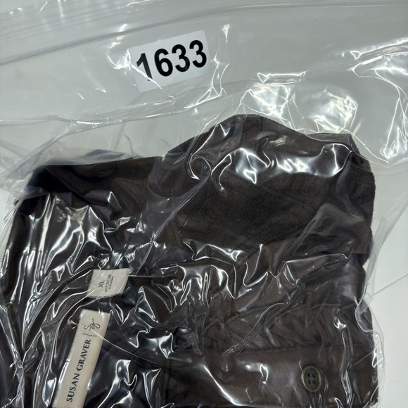 Susan Graver Womens Top XL Brown Faux Suede Button Ruffle Western Country Ranch - Picture 12 of 12